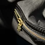 Louis Vuitton Limited Edition Mahina Surya XL black perforated patent leather hobo bag M95796, view 26