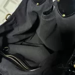 Louis Vuitton Limited Edition Mahina Surya XL black perforated patent leather hobo bag M95796, view 28