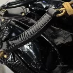 Louis Vuitton Limited Edition Mahina Surya XL black perforated patent leather hobo bag M95796, view 17