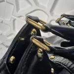 Louis Vuitton Limited Edition Mahina Surya XL black perforated patent leather hobo bag M95796, view 7