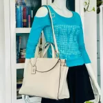 Kate Spade Saturday grey leather two-way career bag, view 20