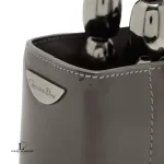 Christian Dior Maris Pearl greyish brown smooth leather handbag, view 4