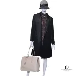Furla greyish brown leather career handbag, view 20