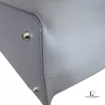 Furla greyish brown leather career handbag, view 11