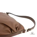 Furla chocolate brown leather baguette bag, view 5