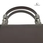 Christian Dior Maris Pearl greyish brown smooth leather handbag, view 6
