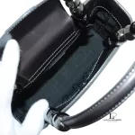 Christian Dior Maris Pearl greyish brown smooth leather handbag, view 3