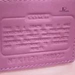 Coach Signature lavender and light brown monogram PVC shoulder bag, view 9