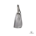 Furla greyish brown leather career handbag, view 4