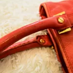 Tory Burch dark orange leather two-way handbag, view 16