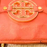 Tory Burch dark orange leather two-way handbag, view 9