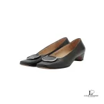 Salvatore Ferragamo Runway black calf leather 1cm pumps, size US 6.5, view 2