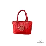 Tory Burch dark orange leather two-way handbag, view 2