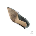 Valentino Garavani Rock Stud black leather heeled pumps, size 36.5, view 4