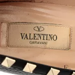 Valentino Garavani Rock Stud black leather heeled pumps, size 36.5, view 7