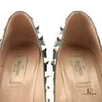 Valentino Garavani Rock Stud black leather heeled pumps, size 36.5, view 8