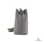 Furla grey Saffiano leather chain crossbody bag, view 7