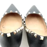 Valentino Garavani Rock Stud black leather heeled pumps, size 36.5, view 10