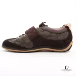 Louis Vuitton Year 04 brown leather and fabric ladies' sneakers, size 37, view 8