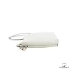 Coach off white cross-grained leather bucket-type shoulder bag, view 5