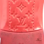 Louis Vuitton Sea Star line red rubber flat sandals, size 35, view 9