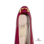 Salvatore Ferragamo maroon leather court shoes, size US 6, view 8