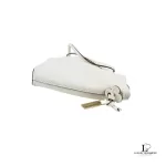 Coach off white cross-grained leather bucket-type shoulder bag, view 4