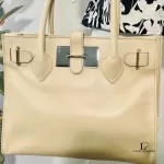 Furla beige and nude soft leather petite satchel bag, view 12