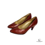 Yves Saint Laurent brown leather heeled pumps, size 35.5, view 3