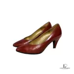 Yves Saint Laurent brown leather heeled pumps, size 35.5, view 4