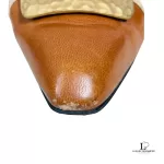 Yves Saint Laurent beige and tan two-tone leather heeled pumps, size 35.5, view 12