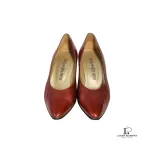 Yves Saint Laurent brown leather heeled pumps, size 35.5, view 5