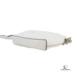 Coach off white cross-grained leather bucket-type shoulder bag, view 6