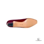 Salvatore Ferragamo maroon leather court shoes, size US 6, view 4