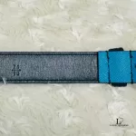 Prada black and blue two-tone leather belt, size 90, view 5