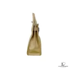 Furla beige and nude soft leather petite satchel bag, view 6
