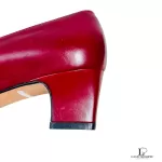 Salvatore Ferragamo maroon leather court shoes, size US 6, view 9