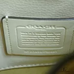 Coach off white cross-grained leather bucket-type shoulder bag, view 9