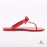 Louis Vuitton Sea Star line red rubber flat sandals, size 35, view 4