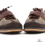 Louis Vuitton Year 04 brown leather and fabric ladies' sneakers, size 37, view 3