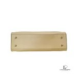 Furla beige and nude soft leather petite satchel bag, view 7