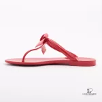 Louis Vuitton Sea Star line red rubber flat sandals, size 35, view 5