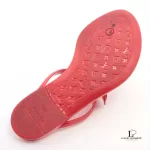 Louis Vuitton Sea Star line red rubber flat sandals, size 35, view 6