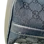 Gucci GG monogram black leather and fabric Jackie-type hobo bag, view 8
