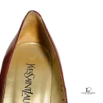 Yves Saint Laurent brown leather heeled pumps, size 35.5, view 11