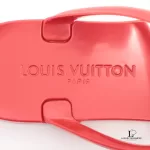 Louis Vuitton Sea Star line red rubber flat sandals, size 35, view 7