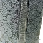 Gucci GG monogram black leather and fabric Jackie-type hobo bag, view 9