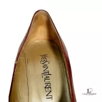 Yves Saint Laurent brown leather heeled pumps, size 35.5, view 12
