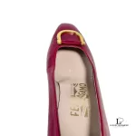 Salvatore Ferragamo maroon leather court shoes, size US 6, view 7