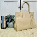 Furla beige and nude soft leather petite satchel bag, view 3